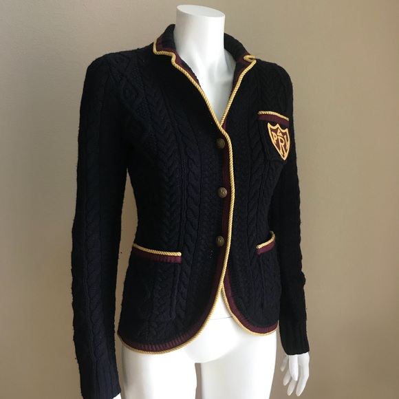 ralph lauren knit sweater blazer